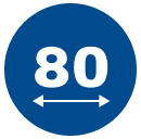 Монтажна глибина 80 мм