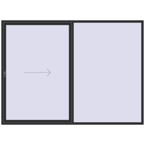 Купити Розсувні терасні двері 3000x2200 мм REHAU GENEO HST ANTHRACITE_GREY_GLATT з двох сторін