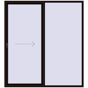 Купити Розсувні терасні двері 2200x2400 мм REHAU SYNEGO SLIDE BLACK_BROWN з двох сторін
