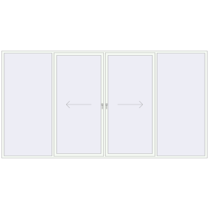 Купити Розсувні терасні двері 4500x2350 мм REHAU GENEO Похило-зсувні двері