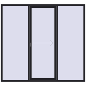 Купити Розсувні терасні двері 2400x2200 мм REHAU Euro 60 (Похило-зсувні) BLACK_ULTI-MATT з двох сторін