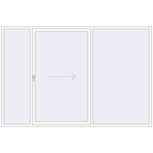 Купити Розсувні терасні двері 3000x2000 мм REHAU Euro 60 (Похило-зсувні) Білий (RAL 9016) з двох сторін