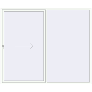 Купити Розсувні терасні двері 2790x2340 мм REHAU SYNEGO SLIDE Білий (RAL 9016) з двох сторін