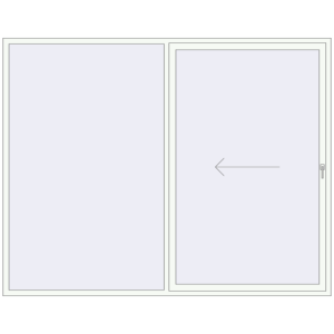 Купити Розсувні терасні двері 2800x2200 мм REHAU SYNEGO (Похило-зсувні) Білий (RAL 9016) з двох сторін