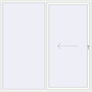 Купити Розсувні терасні двері 2400x2400 мм REHAU SYNEGO SLIDE Білий (RAL 9016) з двох сторін