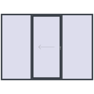 Купити Розсувні терасні двері 3200x2300 мм REHAU Brillant 70 (Похило-зсувні) ANTHRACITE_GREY_STRUKTURAL з двох сторін
