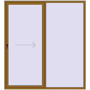 Купити Розсувні терасні двері 2200x2400 мм REHAU SYNEGO SLIDE LIGHT_OAK з двох сторін