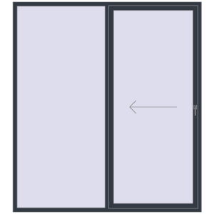 Купити Розсувні терасні двері 2200x2450 мм REHAU GENEO HST ANTHRACITE_GREY_STRUKTURAL з двох сторін
