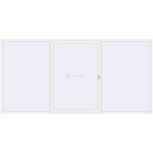 Купити Розсувні терасні двері 4500x2200 мм REHAU SYNEGO (Похило-зсувні) Білий (RAL 9016) з двох сторін