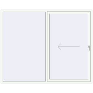 Купити Розсувні терасні двері 2300x1850 мм REHAU Brillant 70 (Похило-зсувні) Білий (RAL 9016) з двох сторін