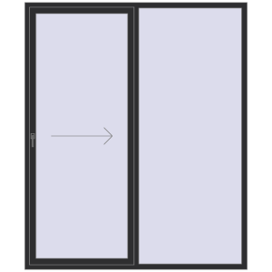 Купити Розсувні терасні двері 2000x2400 мм REHAU SYNEGO SLIDE ANTHRACITE_GREY_GLATT з двох сторін