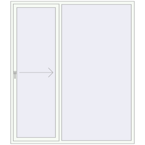Купити Розсувні терасні двері 2000x2300 мм REHAU Brillant 70 (Похило-зсувні) Білий (RAL 9016) з двох сторін