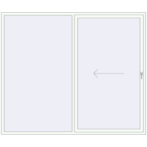 Купити Розсувні терасні двері 2600x2200 мм REHAU SYNEGO SLIDE Білий (RAL 9016) з двох сторін