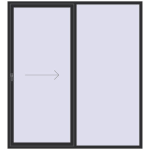 Купити Розсувні терасні двері 2200x2400 мм REHAU SYNEGO SLIDE ANTHRACITE_GREY_GLATT з двох сторін