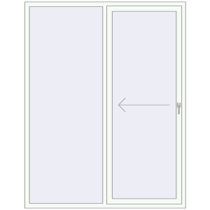 Купити Розсувні терасні двері 1650x2200 мм REHAU Euro 60 (Похило-зсувні) Білий (RAL 9016) з двох сторін