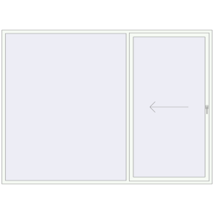 Купити Розсувні терасні двері 3000x2200 мм REHAU SYNEGO (Похило-зсувні) Білий (RAL 9016) з двох сторін