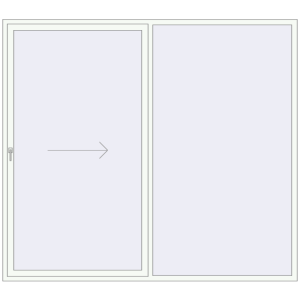 Купити Розсувні терасні двері 2700x2400 мм REHAU SYNEGO SLIDE WALNUT ззовні