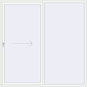 Купити Розсувні терасні двері 2400x2400 мм REHAU SYNEGO SLIDE Білий (RAL 9016) з двох сторін