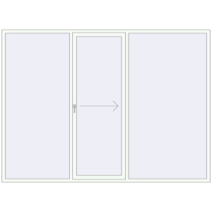 Купити Розсувні терасні двері 3000x2200 мм REHAU SYNEGO (Похило-зсувні) Білий (RAL 9016) з двох сторін