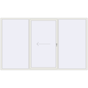 Купити Розсувні терасні двері 3500x2100 мм REHAU SYNEGO (Похило-зсувні) Білий (RAL 9016) з двох сторін