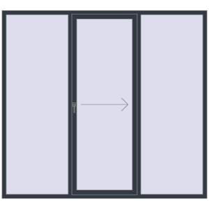 Купити Розсувні терасні двері 2400x2200 мм REHAU Euro 60 (Похило-зсувні) ANTHRACITE_GREY_STRUKTURAL з двох сторін