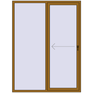 Купити Розсувні терасні двері 1650x2200 мм REHAU Euro 60 (Похило-зсувні) LIGHT_OAK з двох сторін