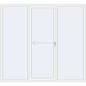 Купити Розсувні терасні двері 2400x2200 мм REHAU Euro 60 (Похило-зсувні) Білий (RAL 9016) з двох сторін