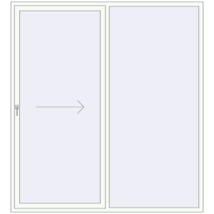 Купити Розсувні терасні двері 2200x2400 мм REHAU SYNEGO SLIDE Білий (RAL 9016) з двох сторін