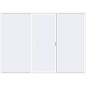 Купити Розсувні терасні двері 3000x2200 мм REHAU Euro 60 (Похило-зсувні) Білий (RAL 9016) з двох сторін