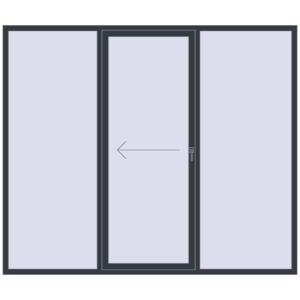 Купити Розсувні терасні двері 2600x2200 мм REHAU Brillant 70 (Похило-зсувні) ANTHRACITE_GREY_STRUKTURAL з двох сторін