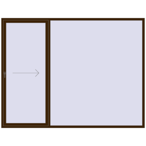 Купити Розсувні терасні двері 3000x2300 мм REHAU GENEO HST DARK_OAK з двох сторін