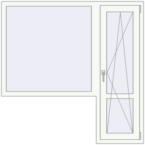 Купити Балконні двері 1500x1500 мм REHAU Euro 60