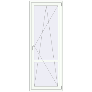 Купити Балконні двері 765x2065 мм REHAU Euro 70 Білий (RAL 9016) з двох сторін