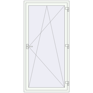 Купити Балконні двері 1000x2000 мм REHAU SYNEGO MD Білий (RAL 9016) з двох сторін