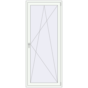 Купити Балконні двері 870x2190 мм REHAU SYNEGO MD Білий (RAL 9016) з двох сторін