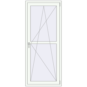 Купити Балконні двері 800x1900 мм REHAU Euro 60 Білий (RAL 9016) з двох сторін