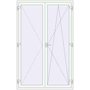 Купити Балконні двері 1400x2200 мм REHAU Euro 70 GOLDEN OAK ззовні