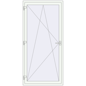 Купити Балконні двері 1000x2100 мм REHAU Euro 60 Білий (RAL 9016) з двох сторін