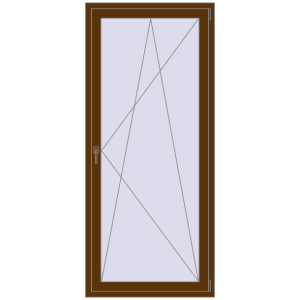 Купити Балконні двері 920x2100 мм REHAU Euro 60 WALNUT з двох сторін