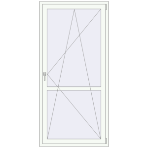 Купити Балконні двері 1000x2100 мм REHAU Euro 60 Білий (RAL 9016) з двох сторін