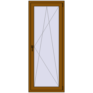 Купити Балконні двері 740x1890 мм REHAU Euro 60 GOLDEN OAK з двох сторін