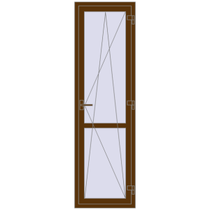 Купити Балконні двері 630x2130 мм REHAU Euro 60 WALNUT з двох сторін