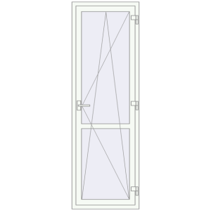 Купити Балконні двері 700x2150 мм REHAU Euro 70 Білий (RAL 9016) з двох сторін