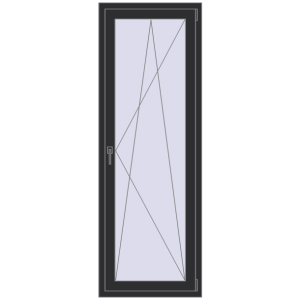 Купити Балконні двері 700x2000 мм REHAU Euro 60 ANTHRACITE_GREY_GLATT з двох сторін