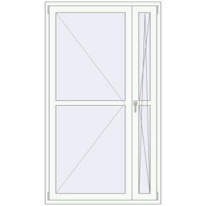 Купити Балконні двері 1200x2100 мм REHAU Euro 60 Білий (RAL 9016) з двох сторін