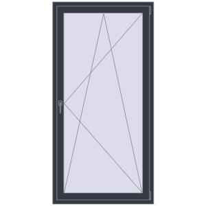 Купити Балконні двері 1000x2000 мм REHAU Euro 60 ANTHRACITE_GREY_STRUKTURAL з двох сторін
