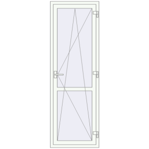 Купити Балконні двері 680x2100 мм REHAU Euro 60 Білий (RAL 9016) з двох сторін