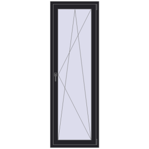 Купити Балконні двері 700x2100 мм REHAU Euro 70 BLACK_ULTI-MATT з двох сторін