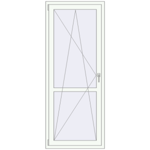 Купити Балконні двері 800x2000 мм REHAU Euro 70 Білий (RAL 9016) з двох сторін