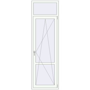 Купити Балконні двері 720x2350 мм REHAU SYNEGO MD Білий (RAL 9016) з двох сторін